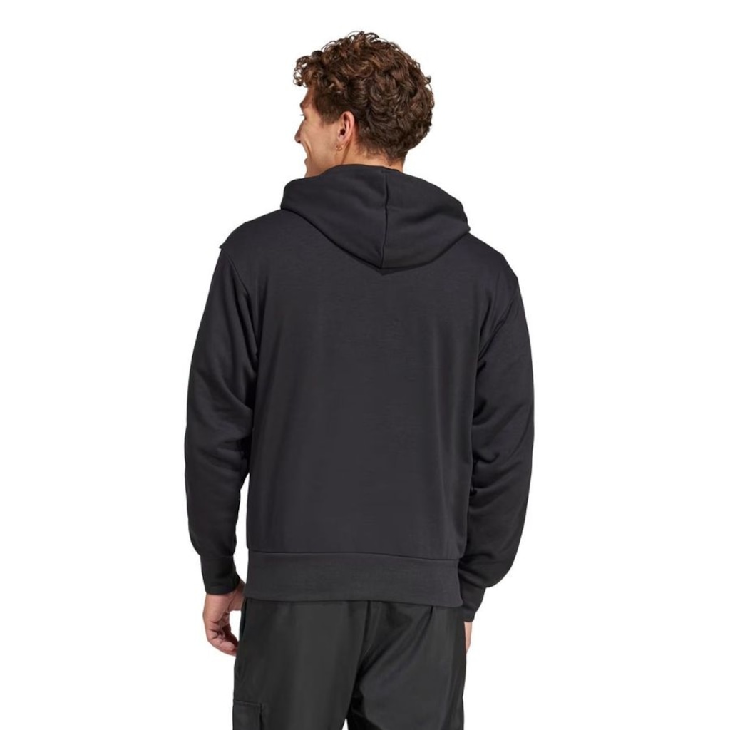 Imagem 3 do produto Blusão de Moletom Masculino adidas com Capuz 3 Stripes