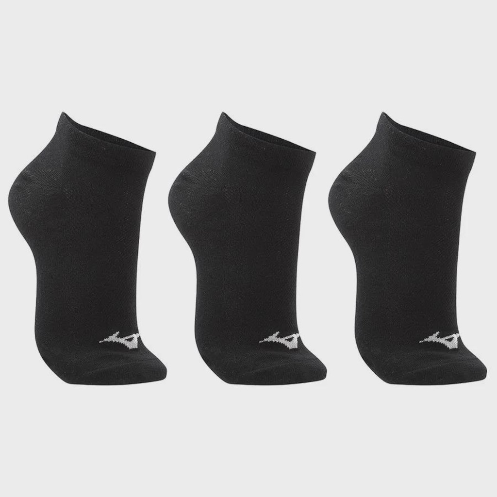 Meia Cano Invisível Mizuno Basic - 3 Pares - Unissex