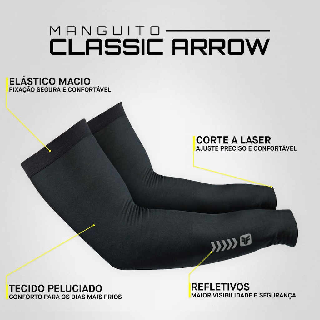 Imagem 3 do produto Manguito de Ciclismo Free Force Inverno Peluciado Classic Arrow