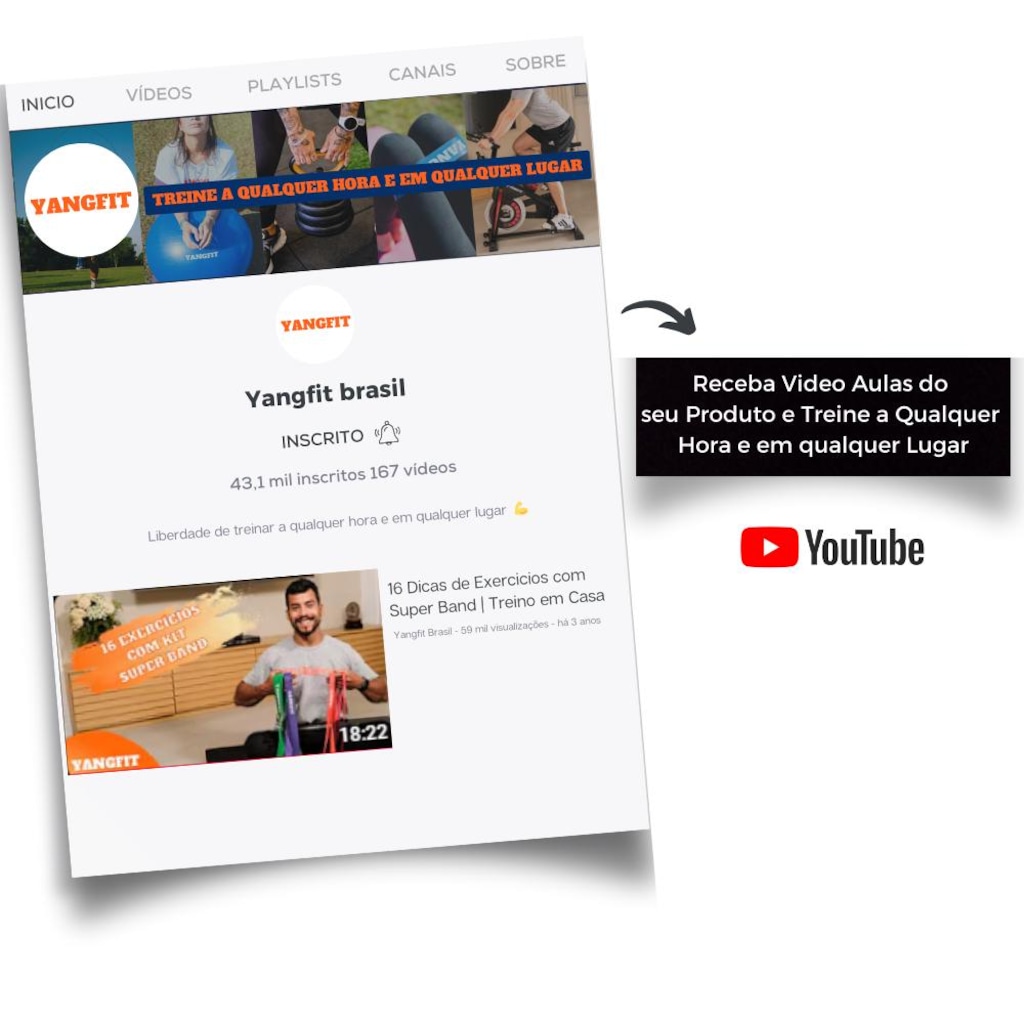 Imagem 2 do produto Super Band Yangfit Elástico Extensor Leve e Médio