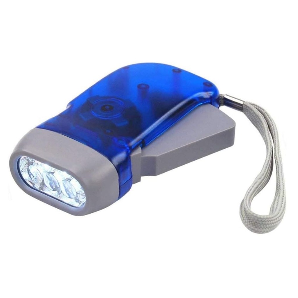 Mini Lanterna Dinamo DK Pressão Gerador Manual Iluminação 3 Led sem uso de bateria