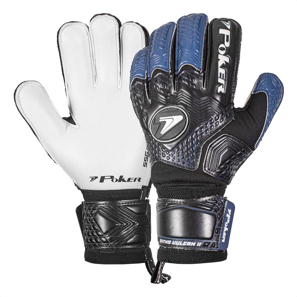 Luva de Goleiro Poker Campo Profissional Ortho Vulcan II Adulto