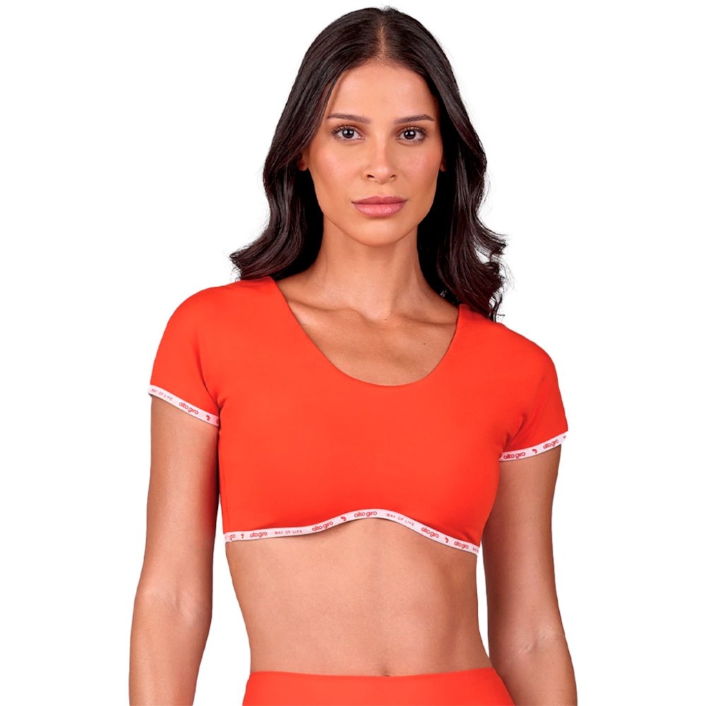 Top Alto Giro Elástico Personalizado Feminino