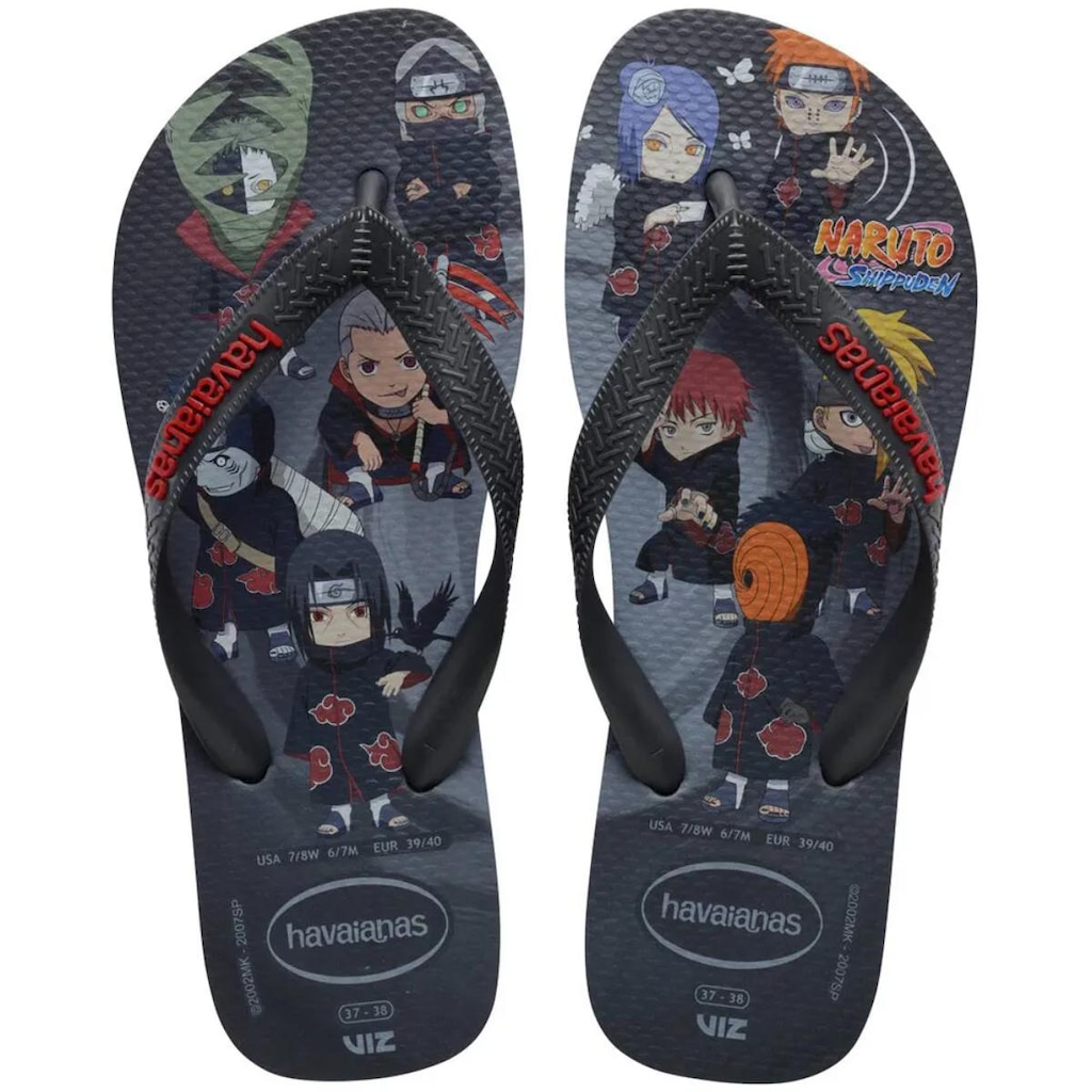 Chinelo Havaianas Top Naruto Masculino