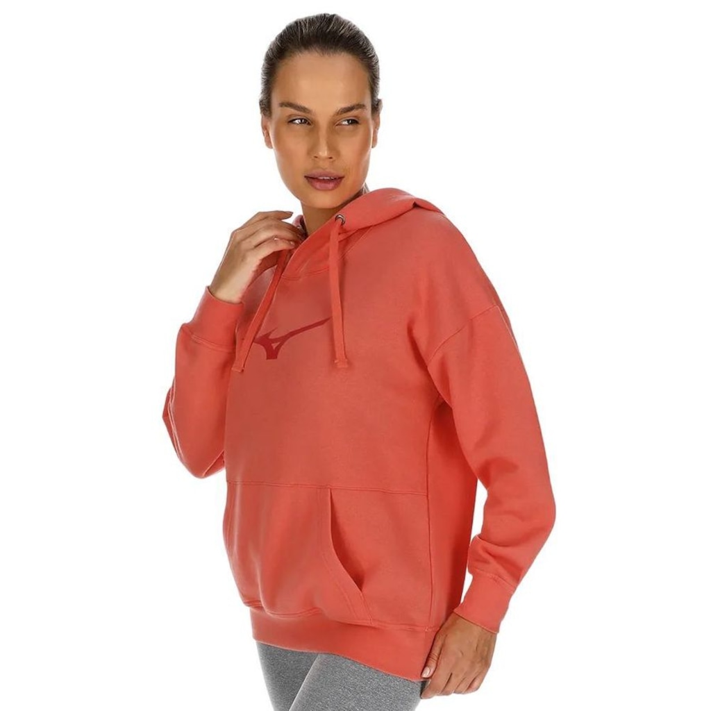 Blusão de Moletom Feminino Mizuno Big Logo