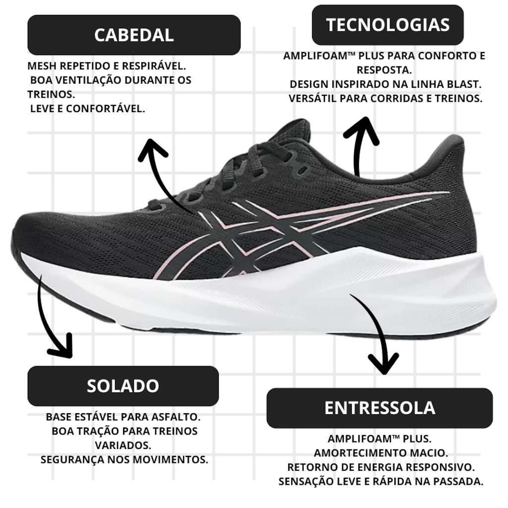 Imagem 4 do produto Tênis Feminino Asics Versablast 4 + Par de Meia