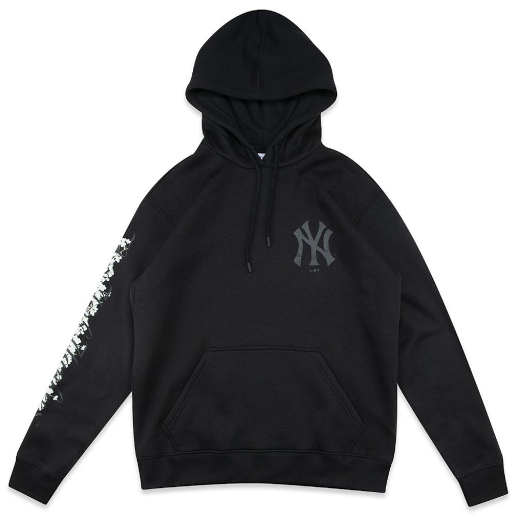 Blusão de Moletom Canguru Masculino New Era New York Yankees Back to Black