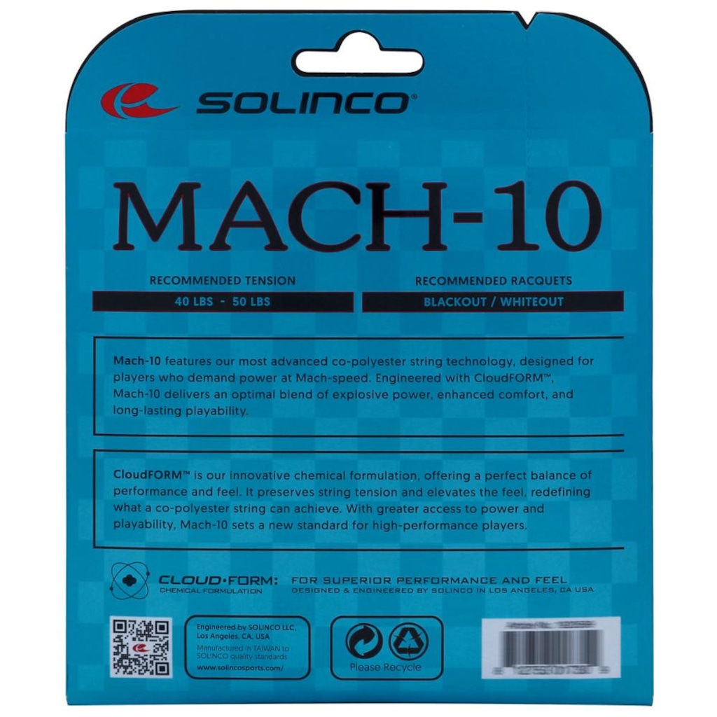 Imagem 3 do produto Corda Solinco Mach-10 16 1.30mm - Set Individual
