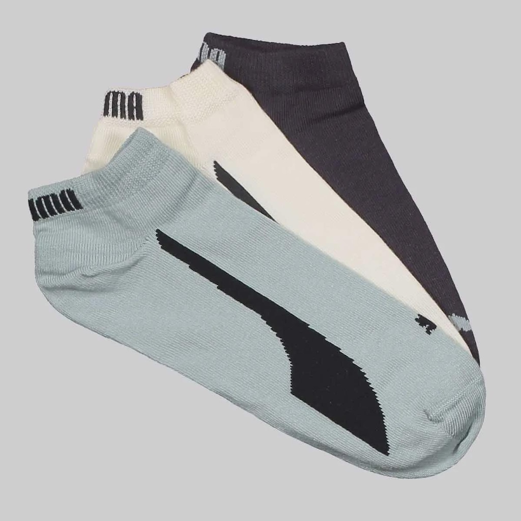 Meia Sapatilha Puma - 3 Pares - Masculina