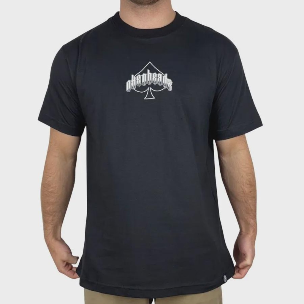 Camiseta Okenheads Básica Silk Rosas Masculina