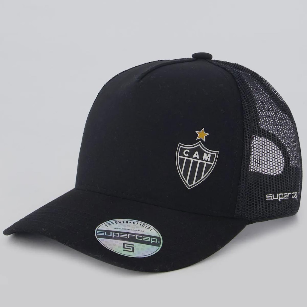 Boné Adulto do Atlético Mineiro Supercap Trucker Americano Aba Curva