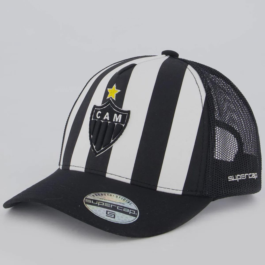 Boné Adulto do Atlético Mineiro Supercap Trucker Americano Aba Curva