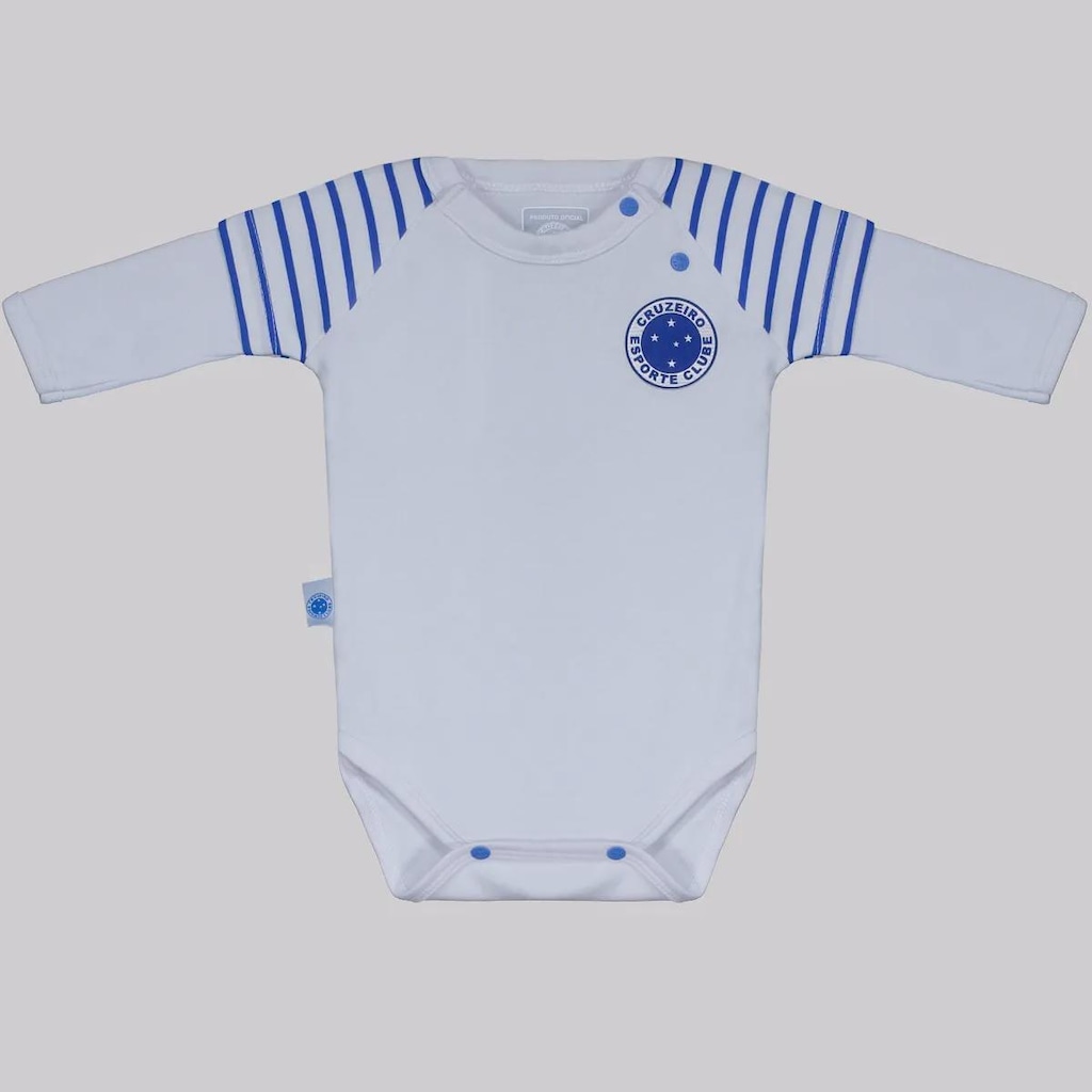 Body Manga Longa do Cruzeiro Futfanatics Infantil