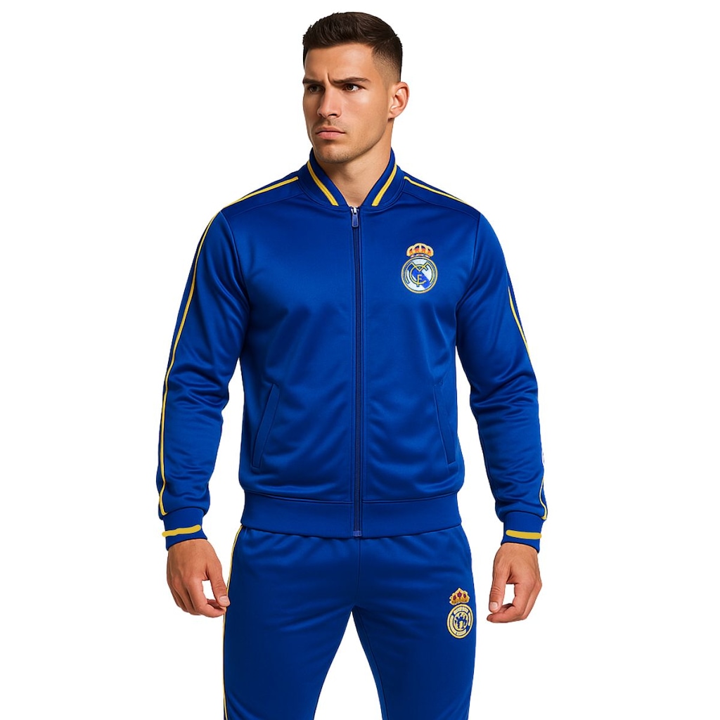 Agasalho Real Madrid Conjunto Masculino Jaqueta Calça Balboa