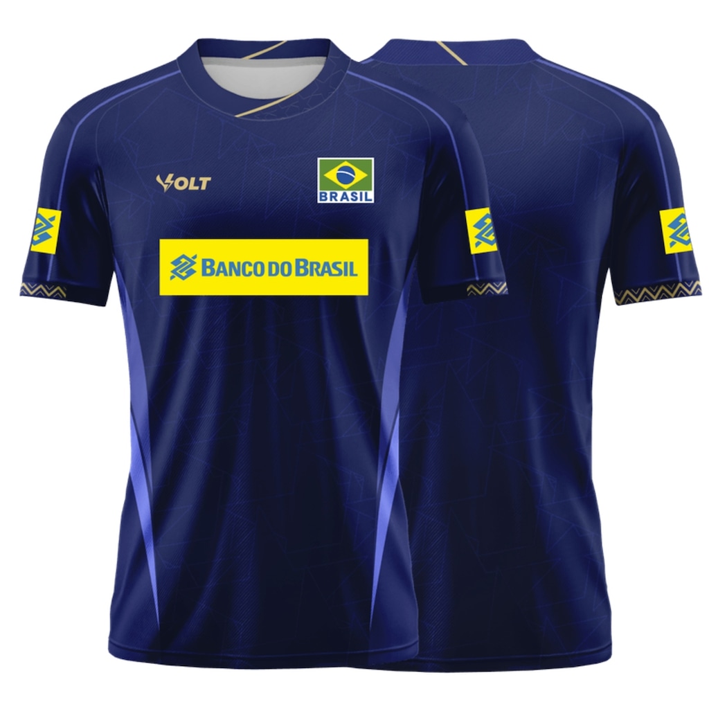 Imagem 3 do produto Camisa Vôlei Brasil Volt 2025 Jogo 2 Masculina