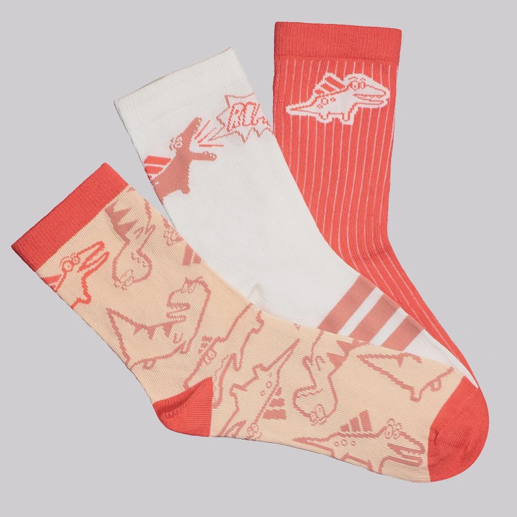 Meia Cano Alto adidas Brand Love LK Adrpt 3 Pares Infantil