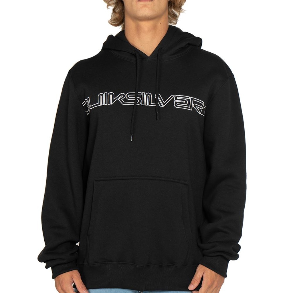 Blusão de Moletom Masculino Quiksilver Canguru Word Block com Capuz