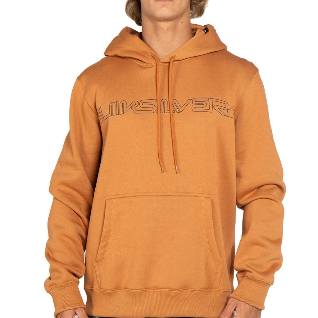 Blusão de Moletom Masculino Quiksilver Canguru Word Block com Capuz