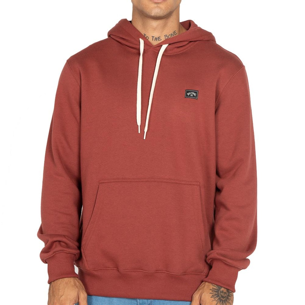 Blusão de Moletom Masculino Billabong Canguru Small Arch Patch com Capuz