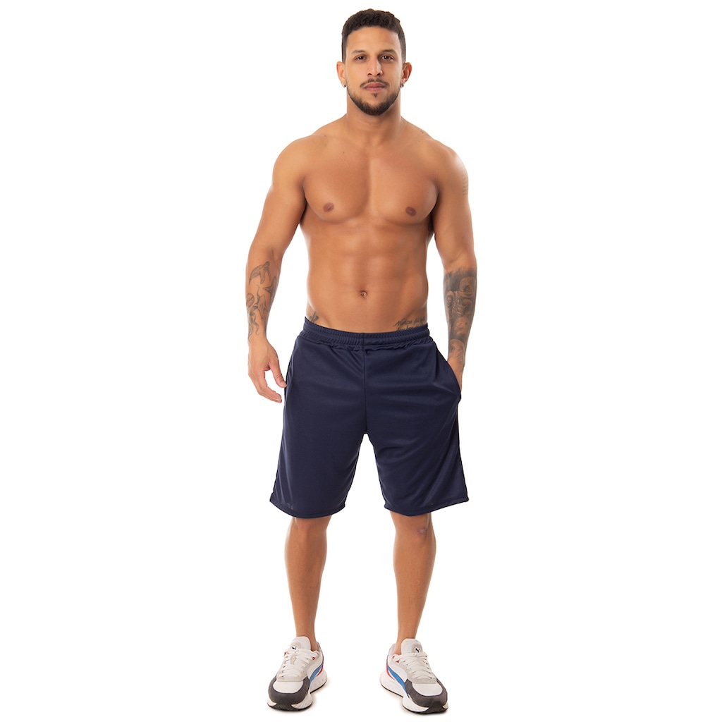 Bermuda Helanca Esportiva Fristyle Academia Com Bolso Masculina