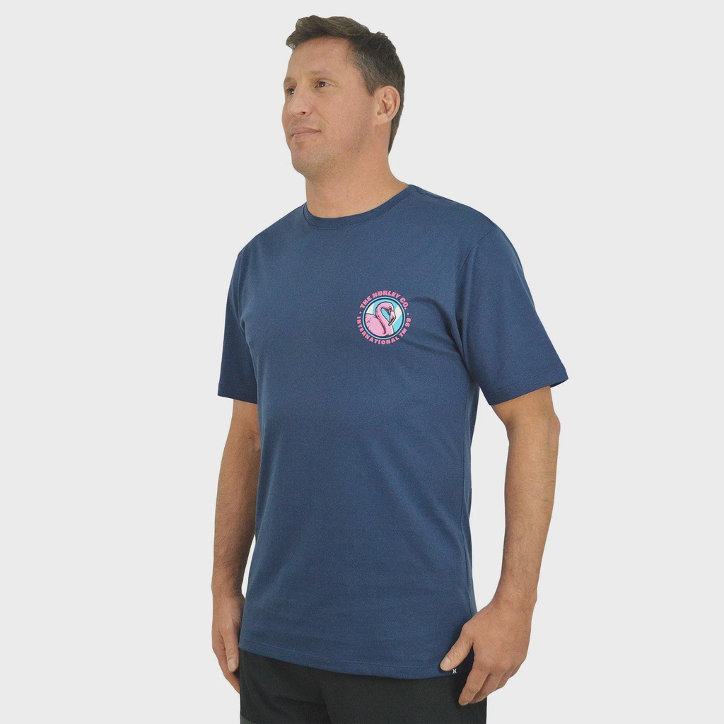 Camiseta Masculina Hurley Flamingo Navy