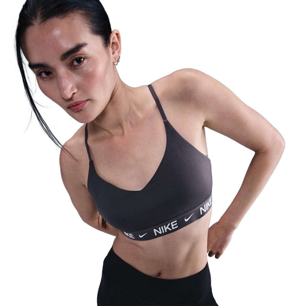 Top Fitness com Bojo Nike Baixa Sustentação Dri-Fit Indy SPT BRA
