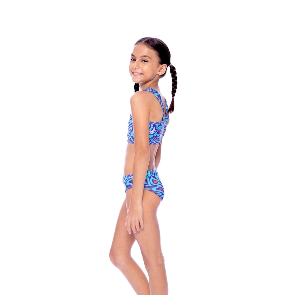 Imagem 3 do produto Biquini Cropped Infantil Speedo Little Hearts