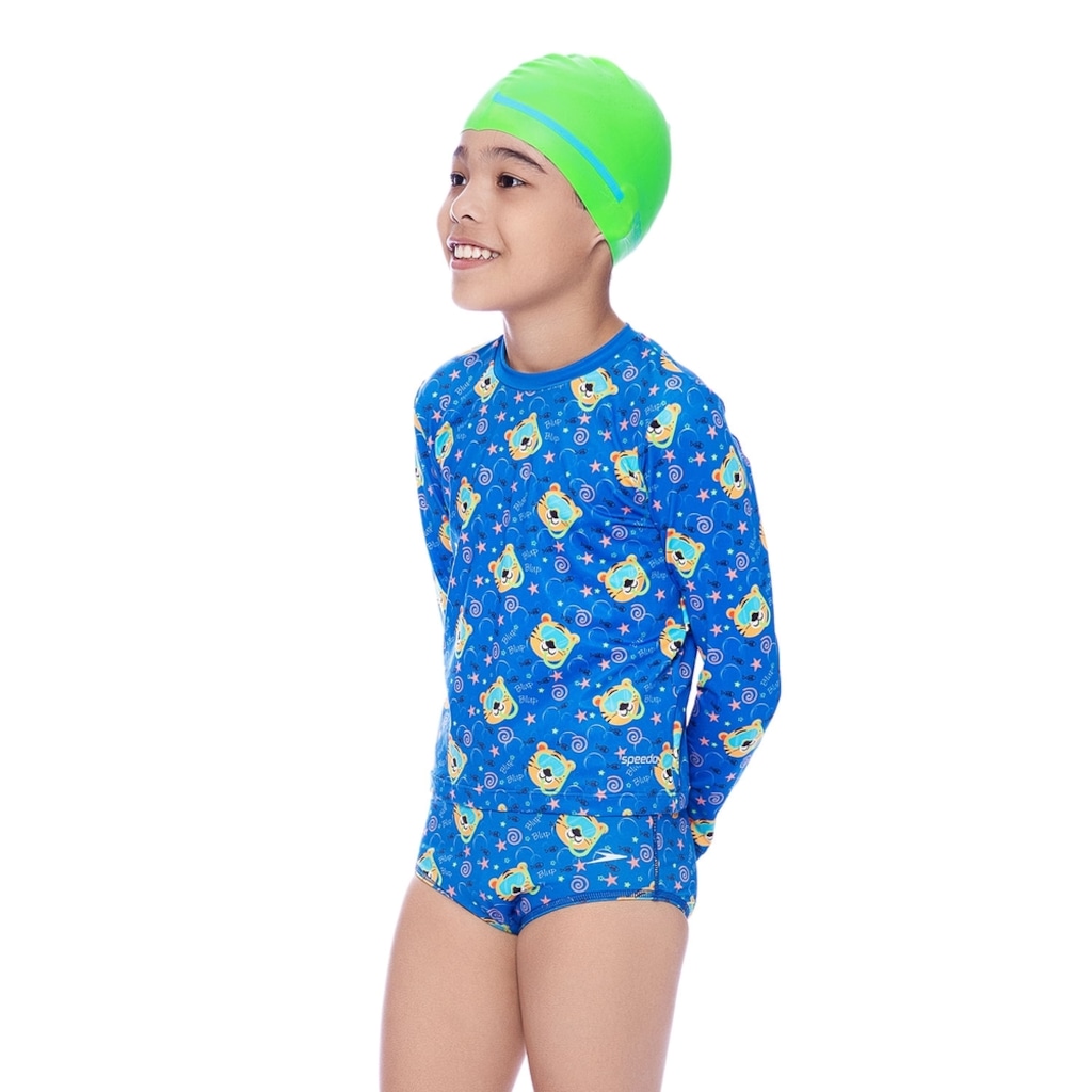 Camiseta Infantil Speedo Manga Longa Tiger Under the Sea