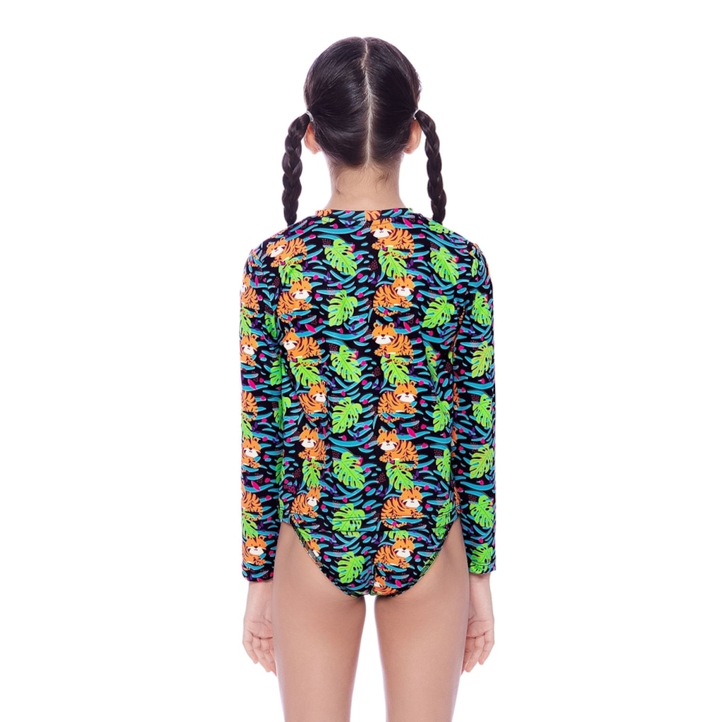Imagem 2 do produto Camiseta Infantil Speedo Manga Longa Jungle Tiger