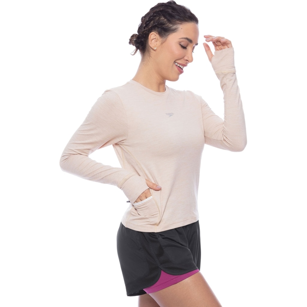 Camiseta Feminina Speedo Manga Longa Run