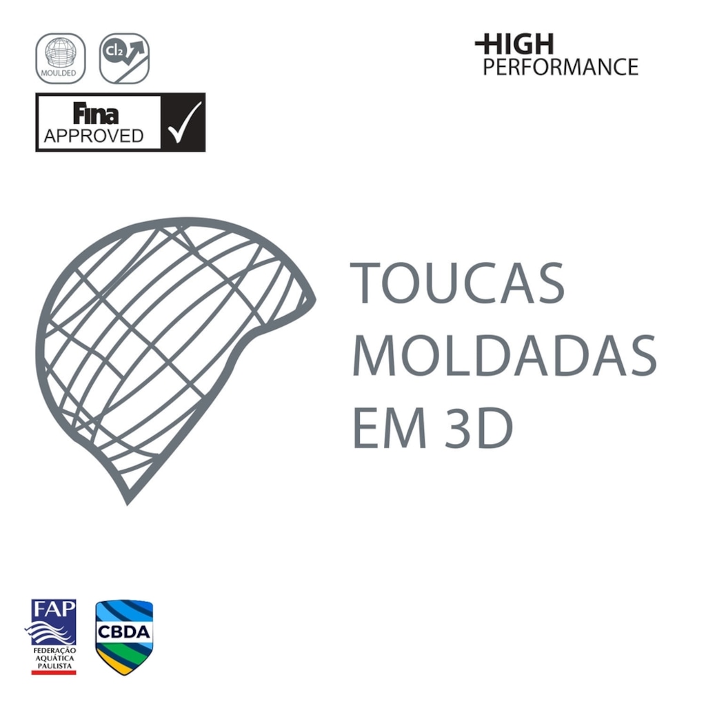 Imagem 3 do produto Touca de Natação Competitiva Adulto Speedo Fastshark
