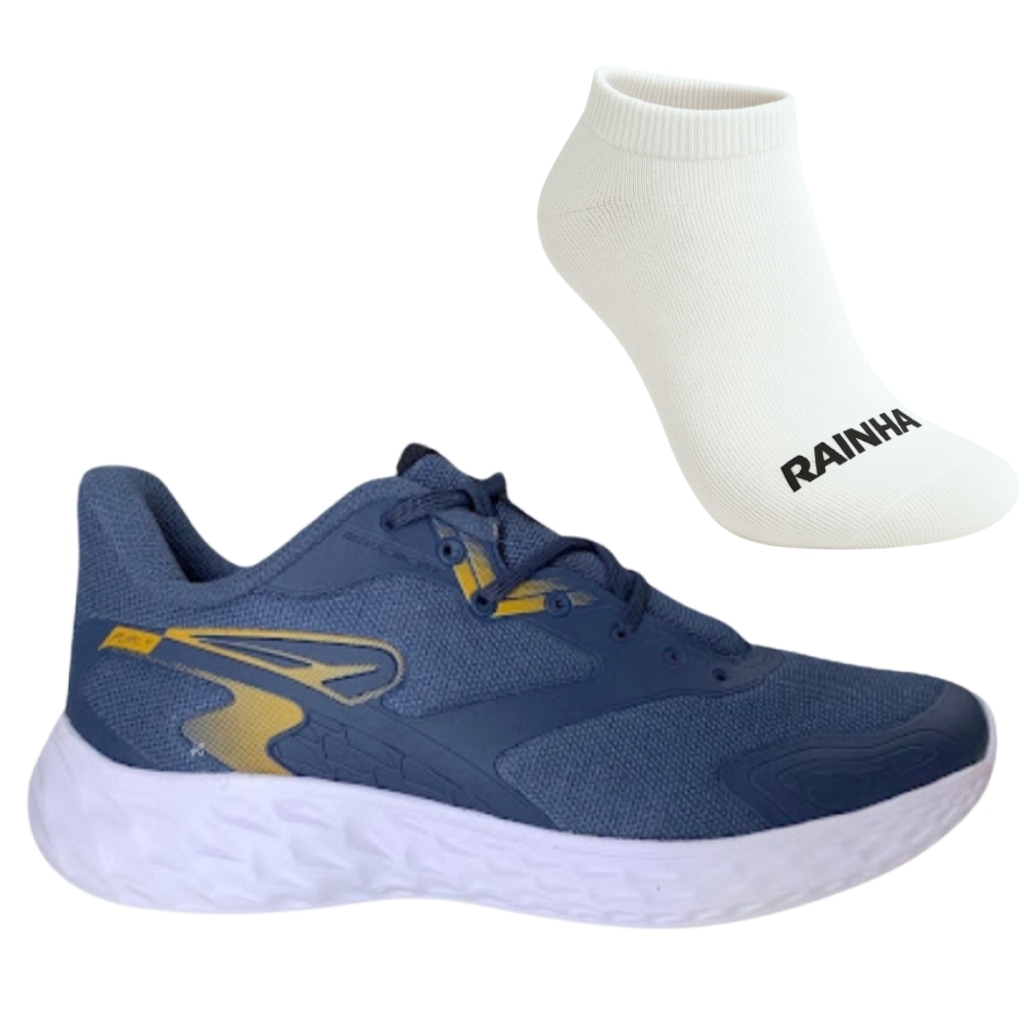 Kit Masculino Tênis Rainha Play Iv e Meia