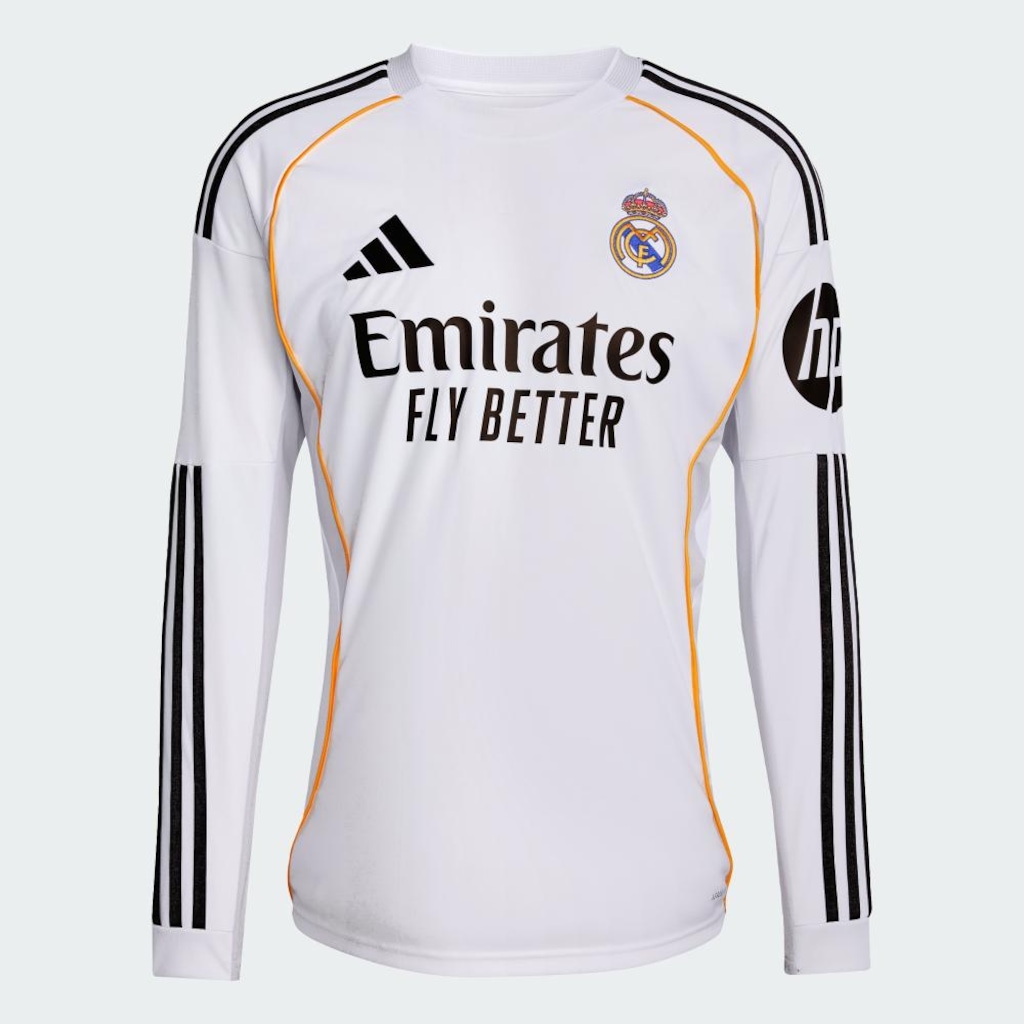 Camisa I Real Madrid 25/26 Manga Longa Masculina Adidas | Centauro
