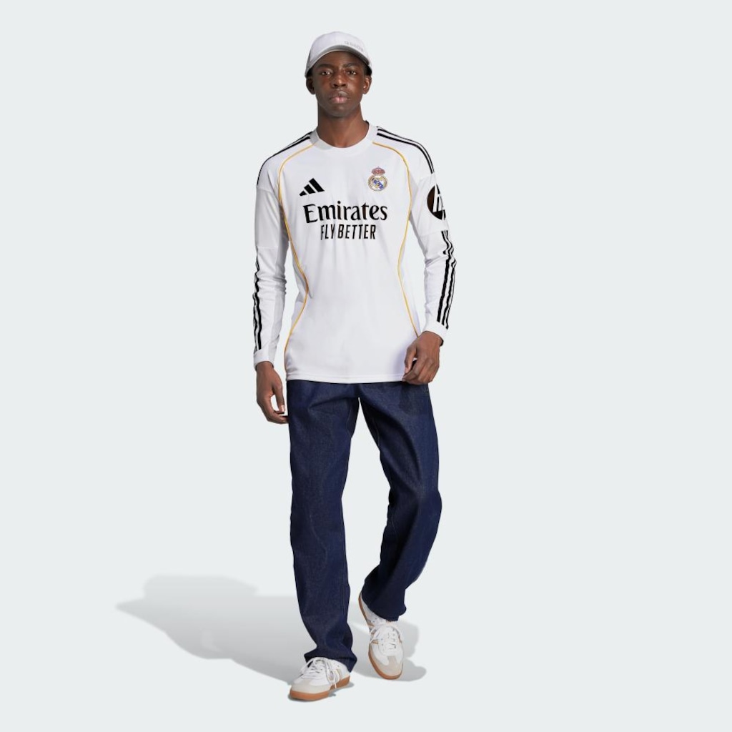 Imagem 4 do produto Camisa I Real Madrid 25/26 Manga Longa Masculina Adidas