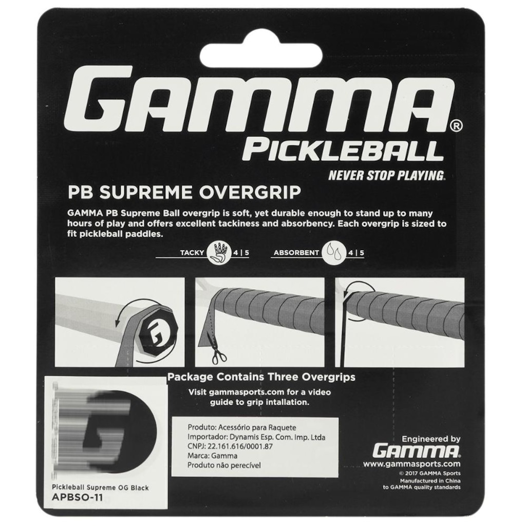 Imagem 3 do produto Overgrip Gamma Pickleball Supreme com 03 Unidades
