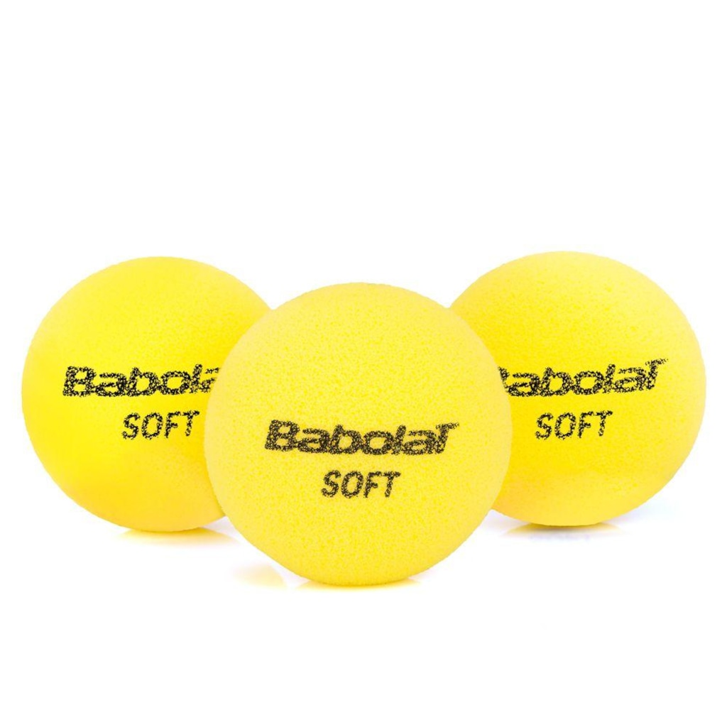 Kit Bola de Tênis Babolat Infantil Soft Foam Iniciação com 3 Unidades
