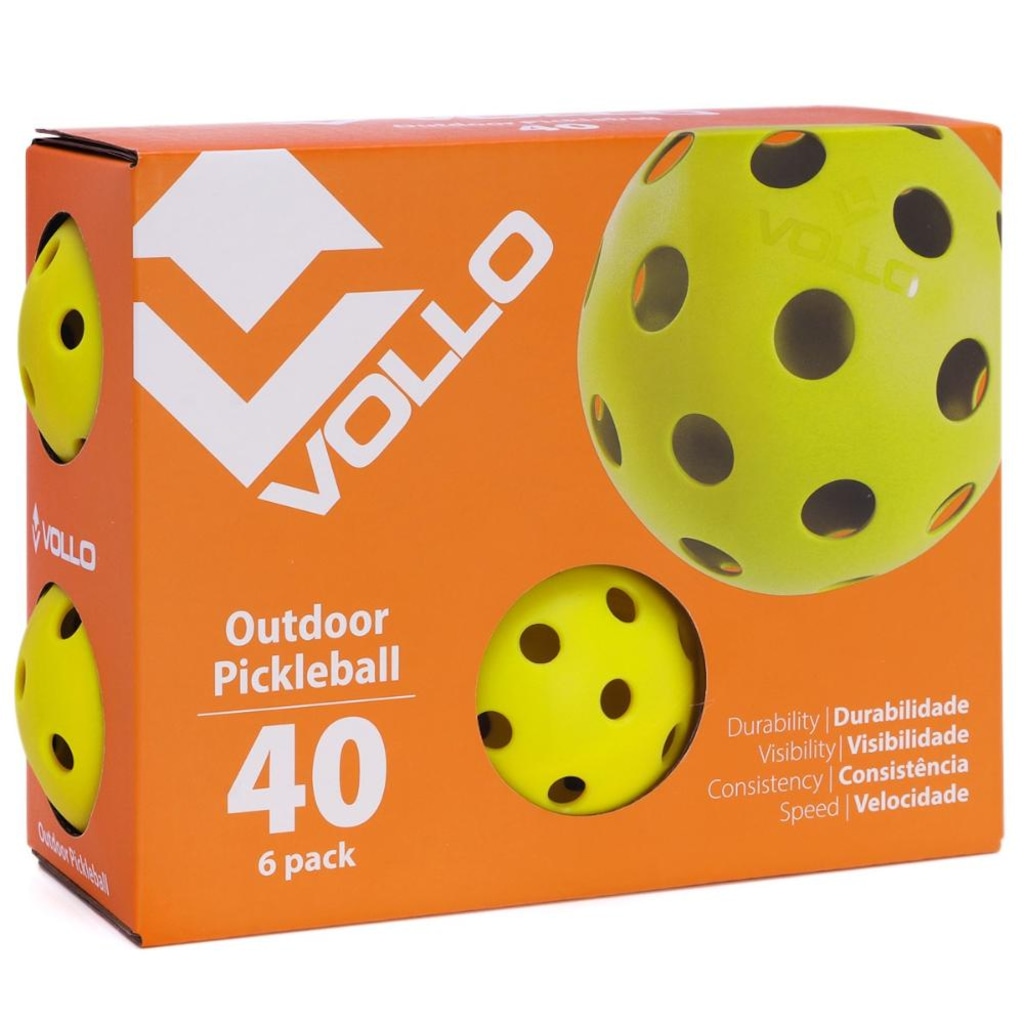 Imagem 2 do produto Kit Bola De Pickleball Vollo Pack com 06 Unidades