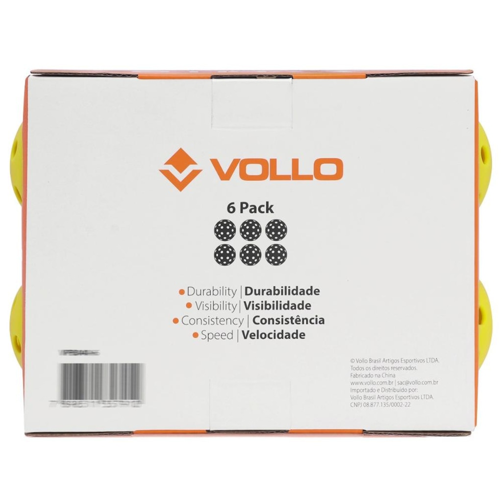 Imagem 3 do produto Kit Bola De Pickleball Vollo Pack com 06 Unidades