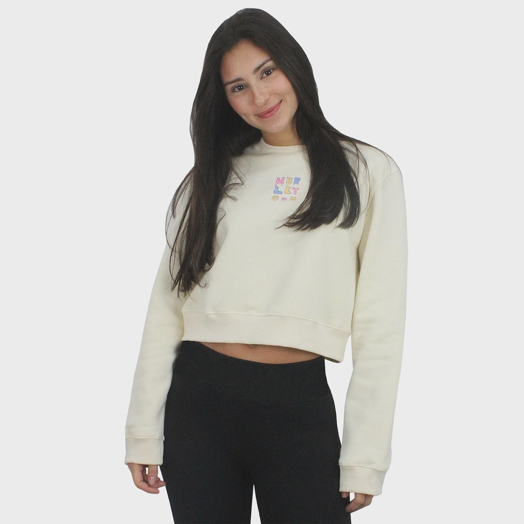 Blusão de Moletom Hurley Flower Feminino