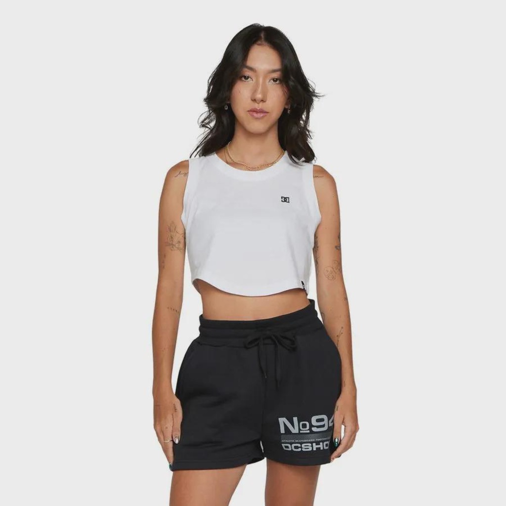 Camiseta Regata DC Shoes Boyfriend Crop Feminina
