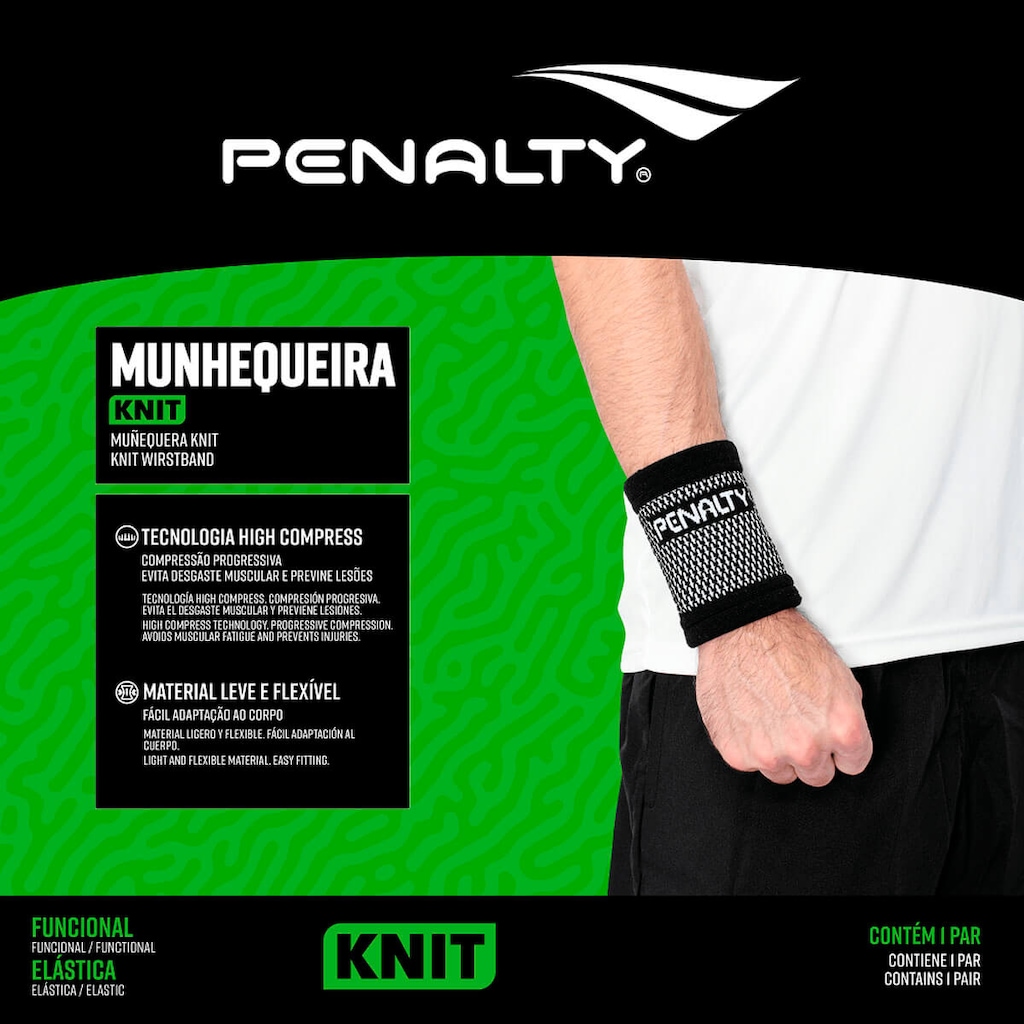 Imagem 4 do produto Par de Munhequeiras Penalty Elásticas Knit XXIII