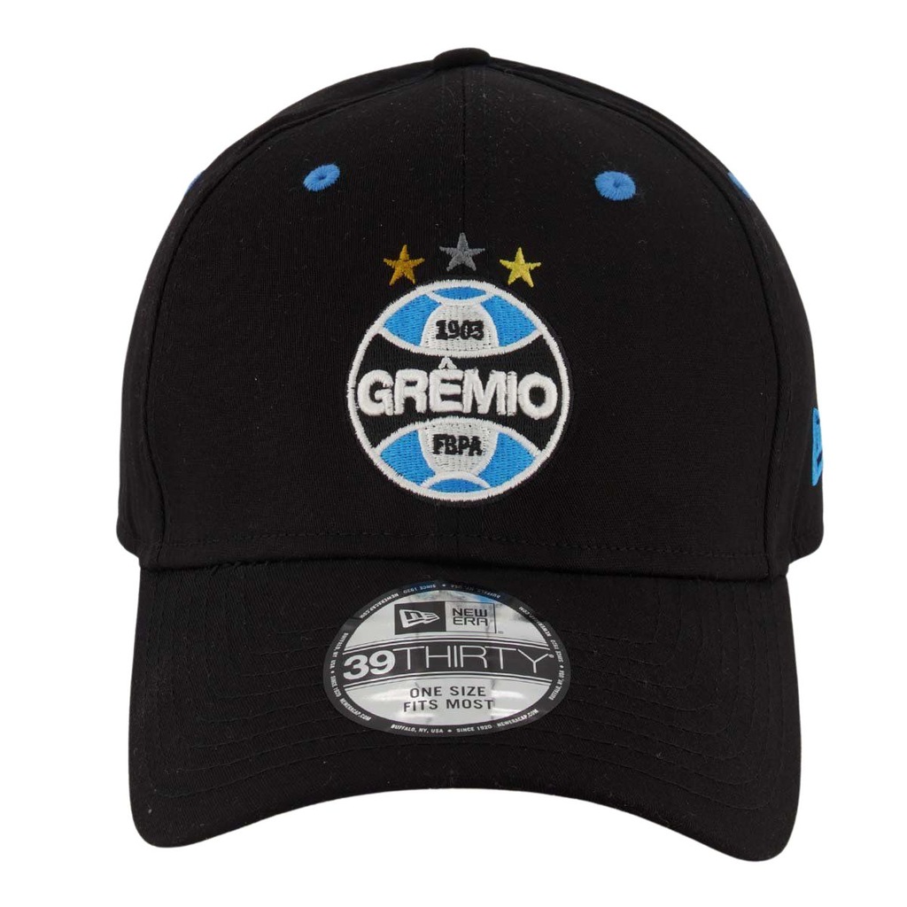 Imagem 4 do produto Boné Grêmio New Era Preto Aba Curva Futebol 39Thirty