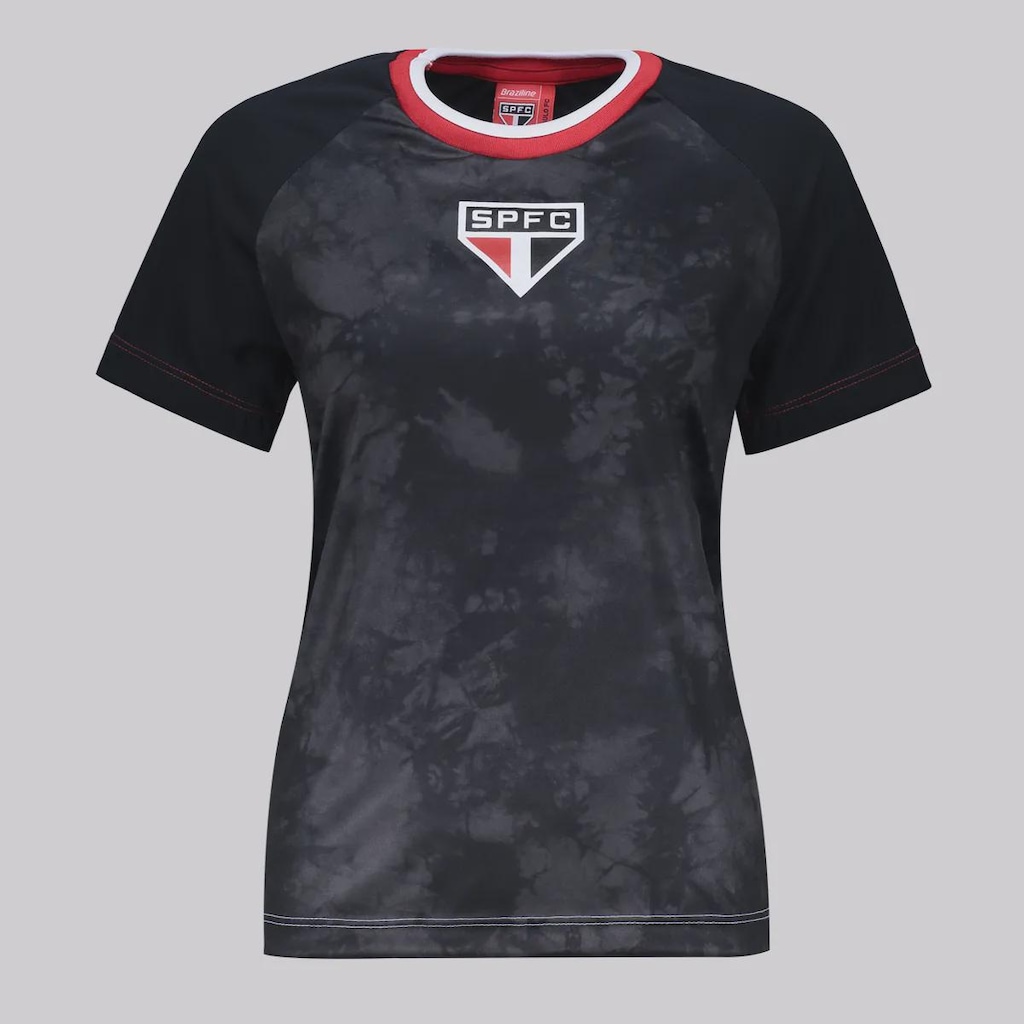 Camisa São Paulo Trança Feminina Preta