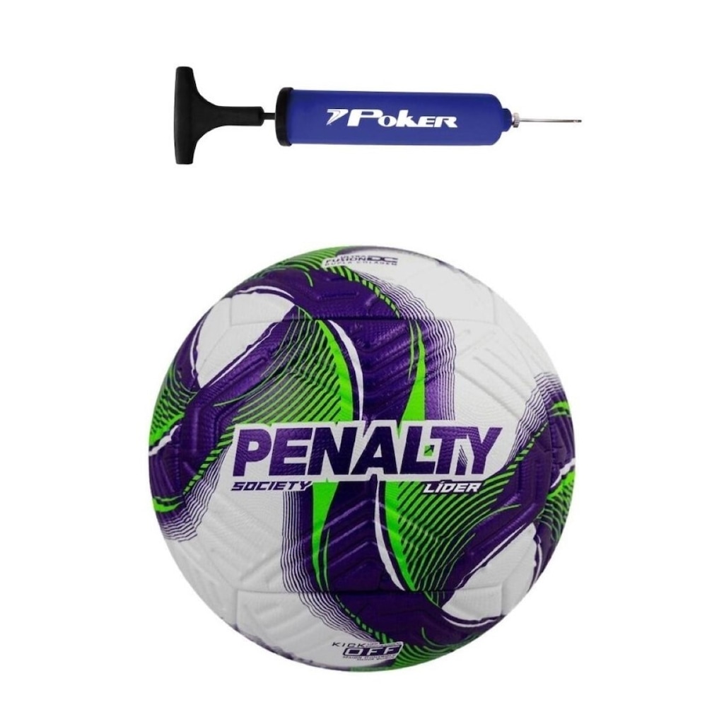 Kit Bola de Society Penalty Líder 25 + Bomba de Ar
