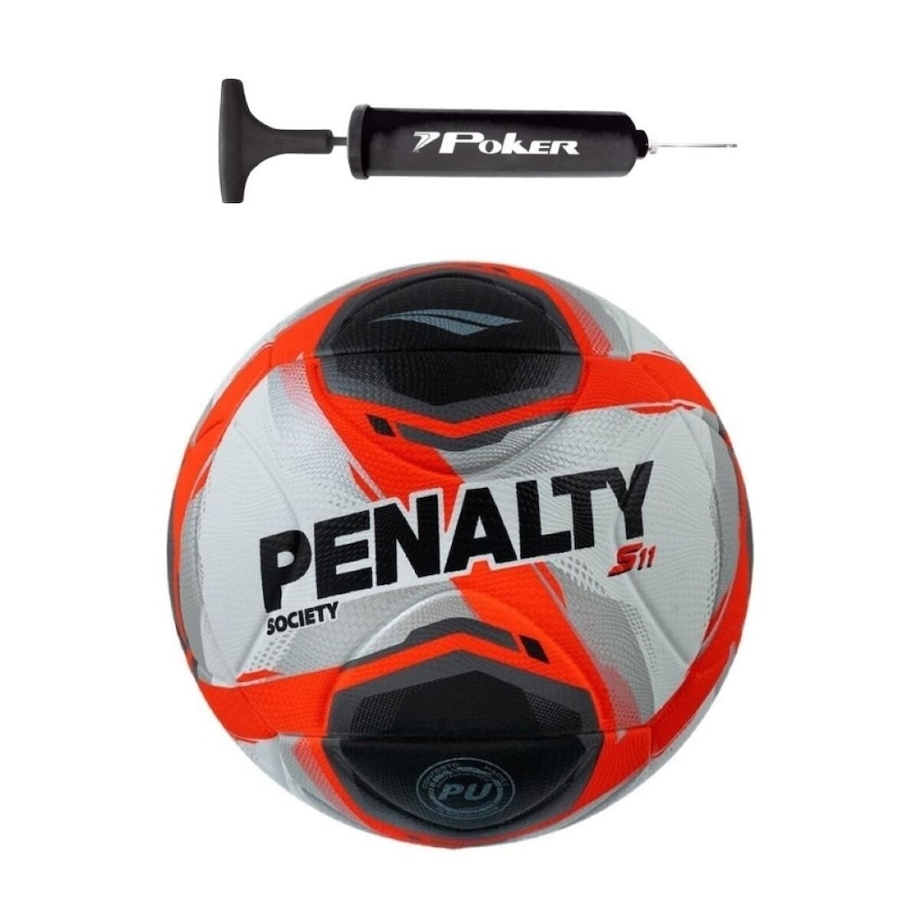 Kit Bola de Society Penalty S11 R2 25 + Bomba de Ar