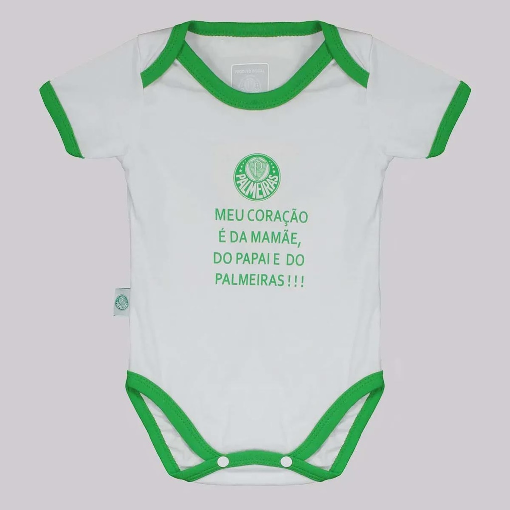 Imagem 4 do produto Body Palmeiras Heart FutFanatics - 2 Unidades - Infantil