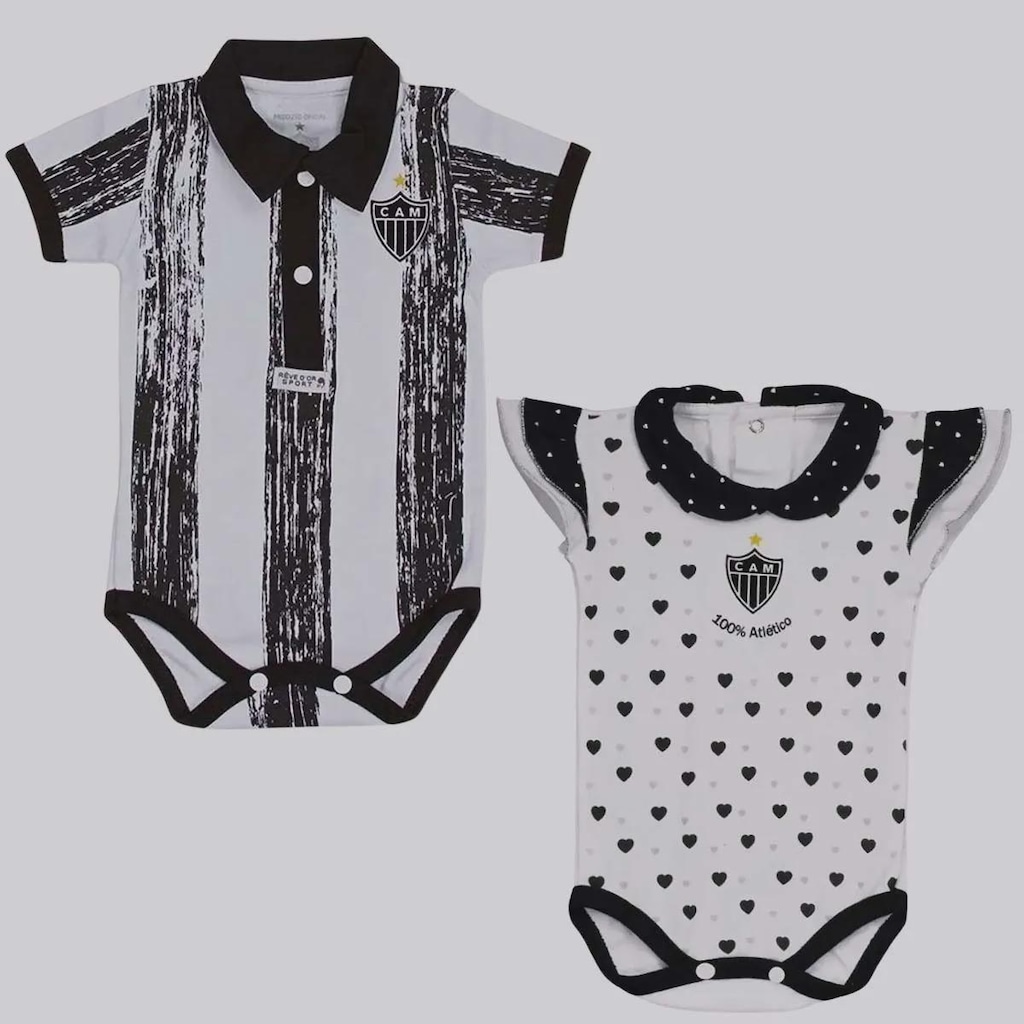 Body Atlético Mineiro FutFanatics - 2 Unidades - Infantil