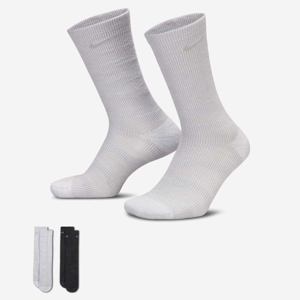 Meia Cano Alto Nike Everyday Cushioned - 3 Pares - Unissex