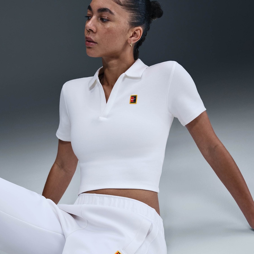 Camisa Polo Nike Court Heritage Cropped Feminina