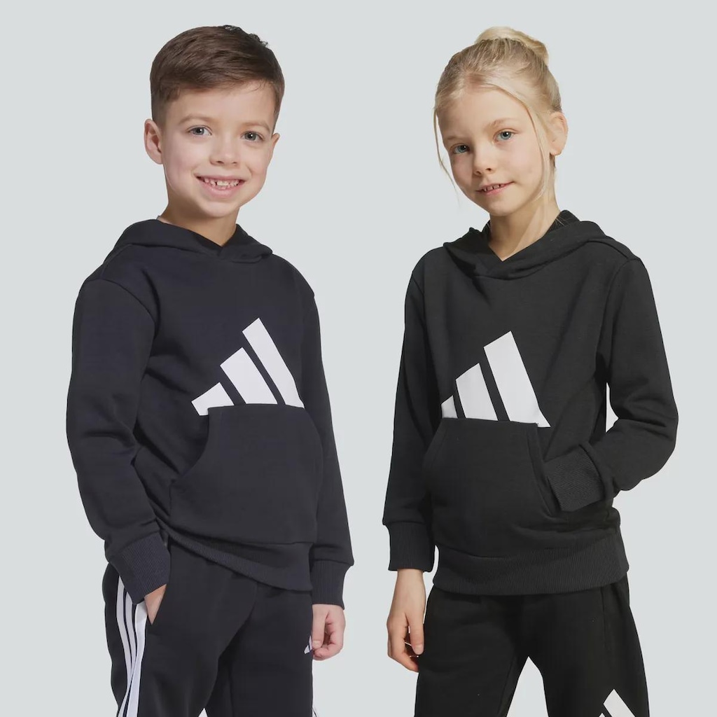 Blusão de Moletom Infantil adidas sem Capuz Essentilas Big Logo